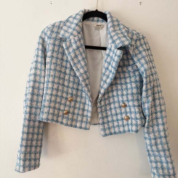 Jason Wu Jackets & Blazers - Jason Wu Tweed Jacket Blue White small 4 preppy
